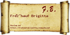 Frühauf Brigitta névjegykártya