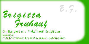 brigitta fruhauf business card